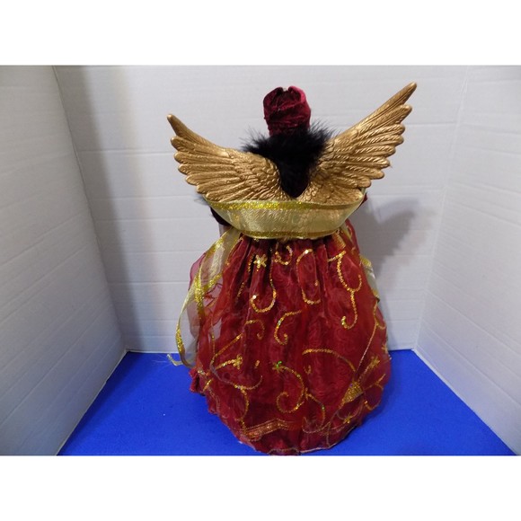 NEW Christmas Black African American Fancy Lady Angel Tree Topper 34th & Pine - Picture 6 of 7
